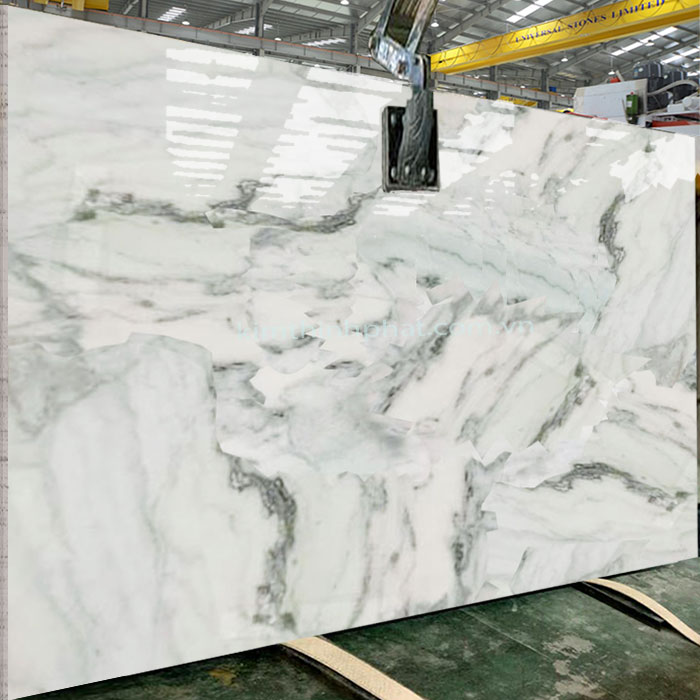 đá hoa cương marble màu trắng vân xanh đen