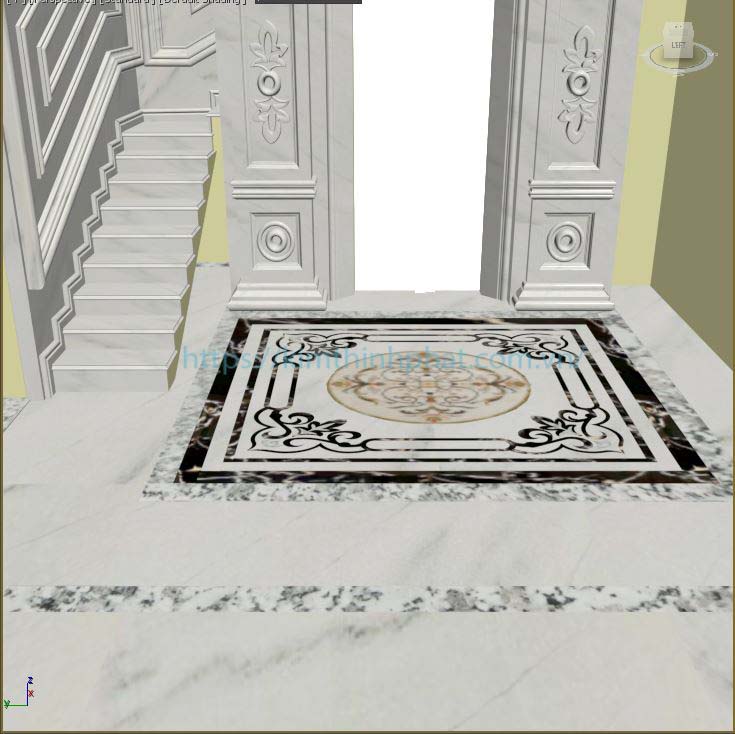 đá hoa cương marble màu trắng vân xanh đen